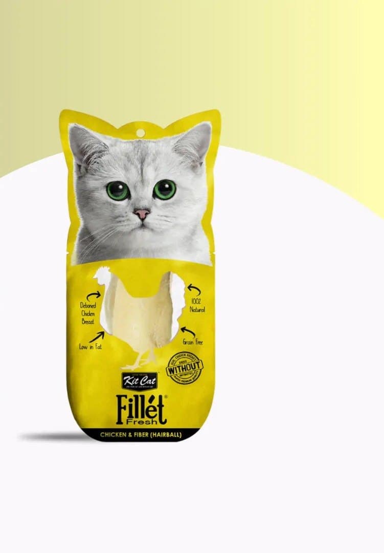 Kit Cat Filet Frais - Poulet et Fibres (Boules de Poils) 30g