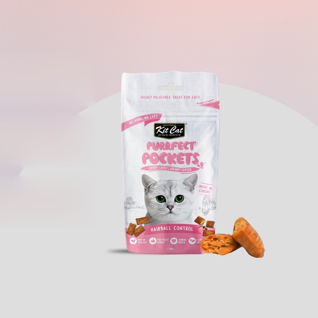Kit Cat Purrfect Pockets - Contrôle des Boules de Poils 60g
