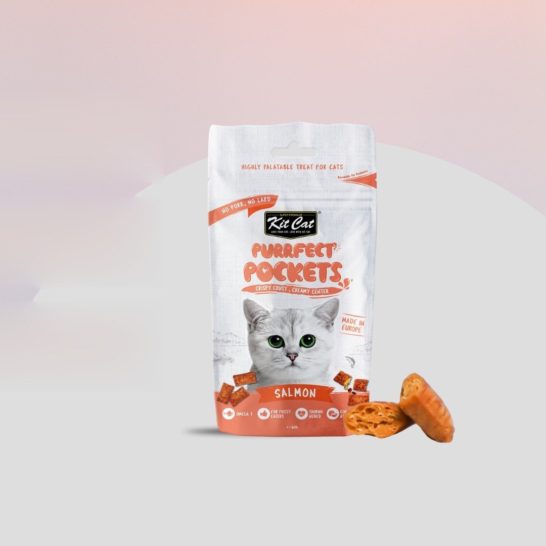 Kit Cat Purrfect Pockets - Saumon 60g