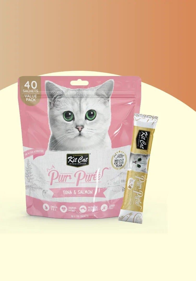 Kit Cat PurrPuree Value Pack - Thon et Saumon 40x15g