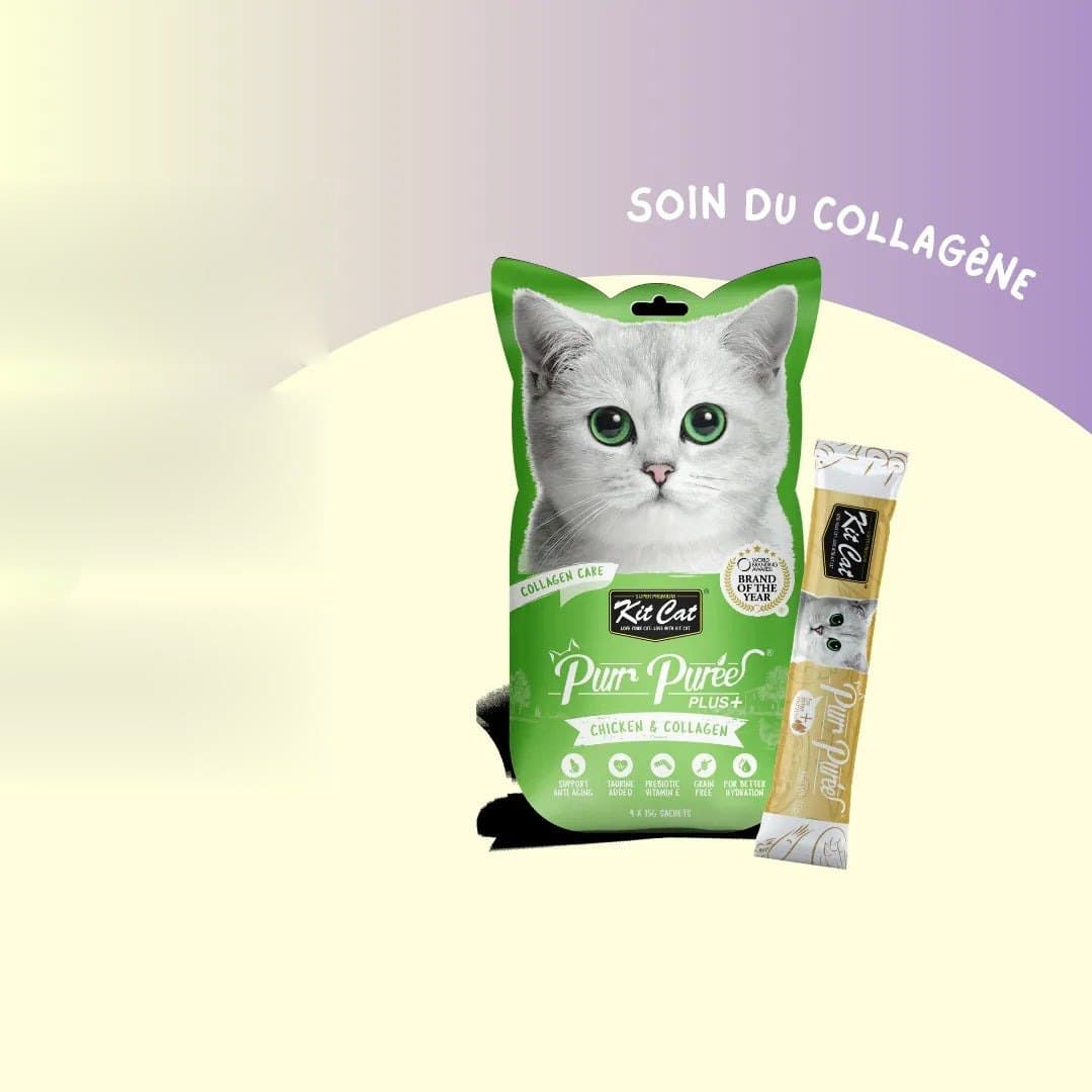 Kit Cat PurrPureePLUS - Poulet (Soin du collagène) 60g