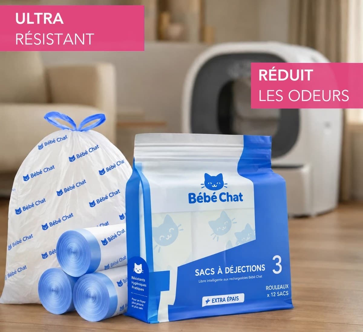 Sacs à déjections pour litière automatique