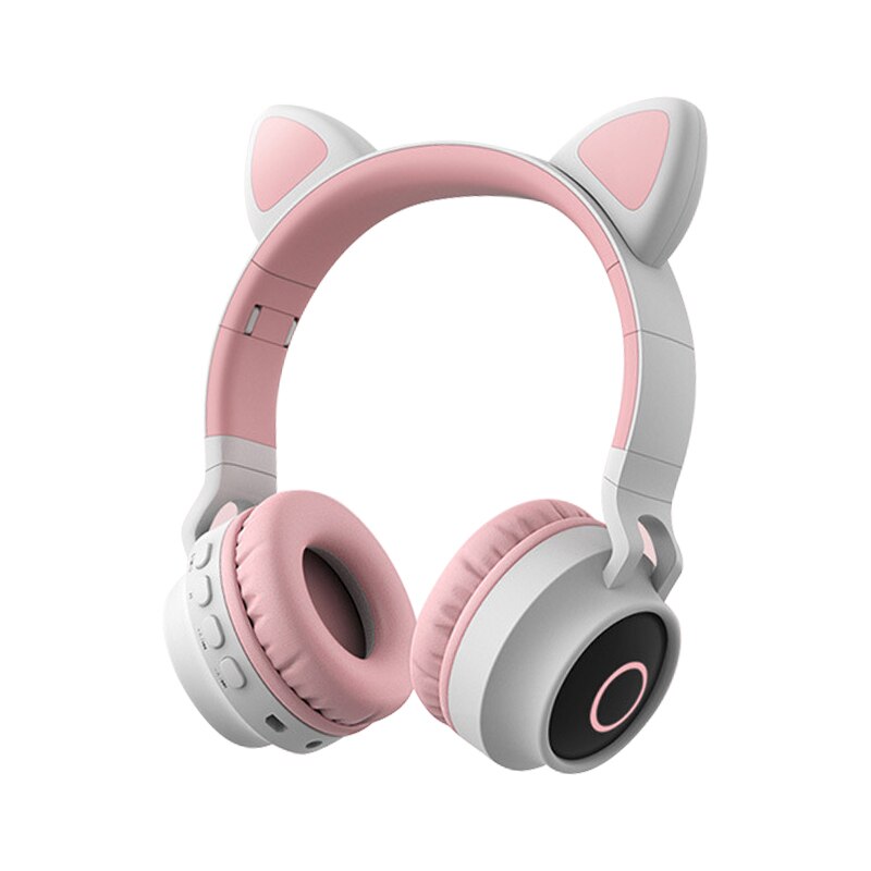 Casque audio sans fil Bluetooth 5.0 avec des oreilles de chat